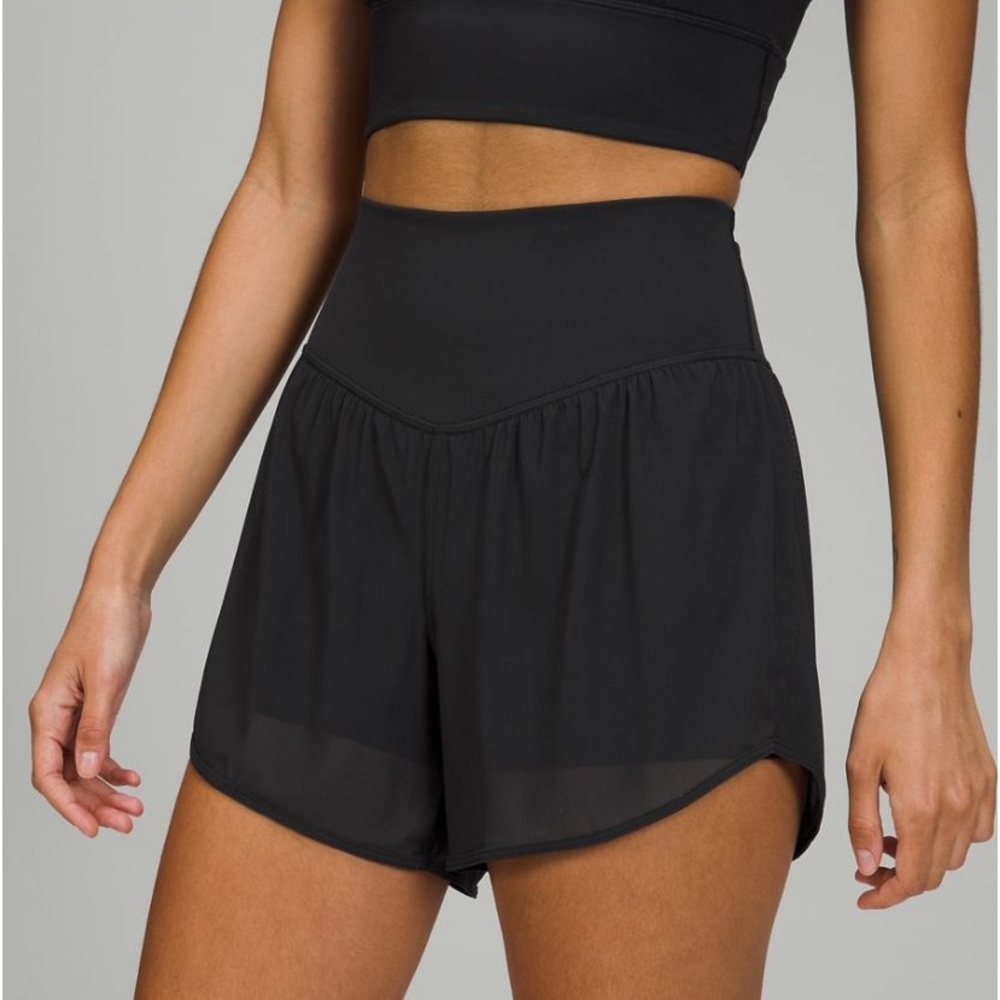 lululemon nulu mesh yoga shorts 3.5” size 4